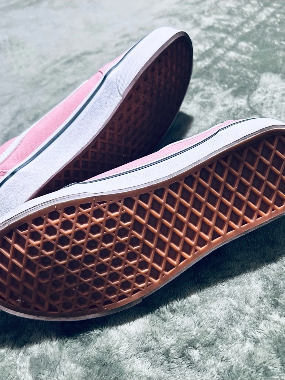 Vans Pink Canvas Low-Top Sneakers with White Stripe